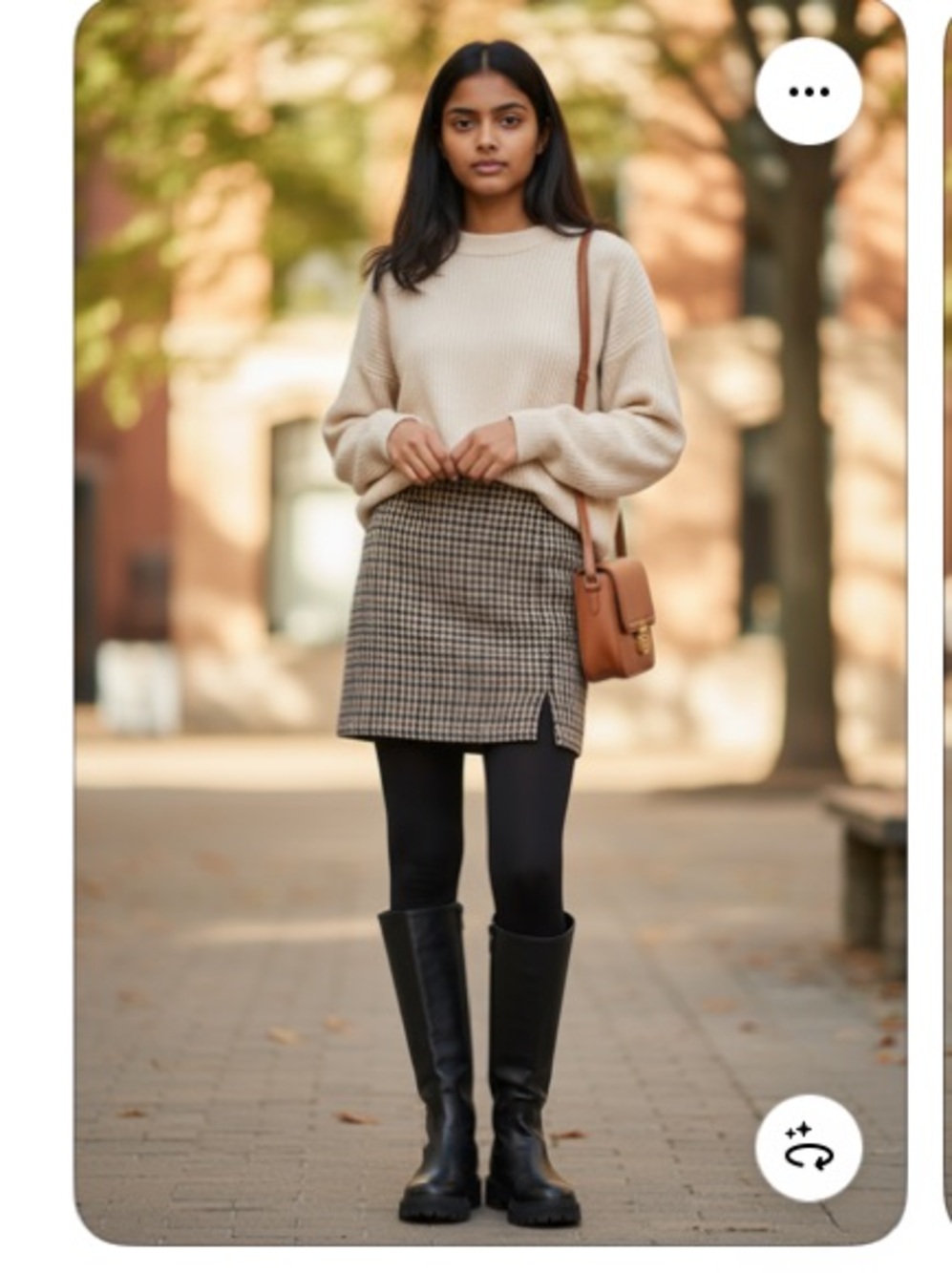 Houndstooth Skirt